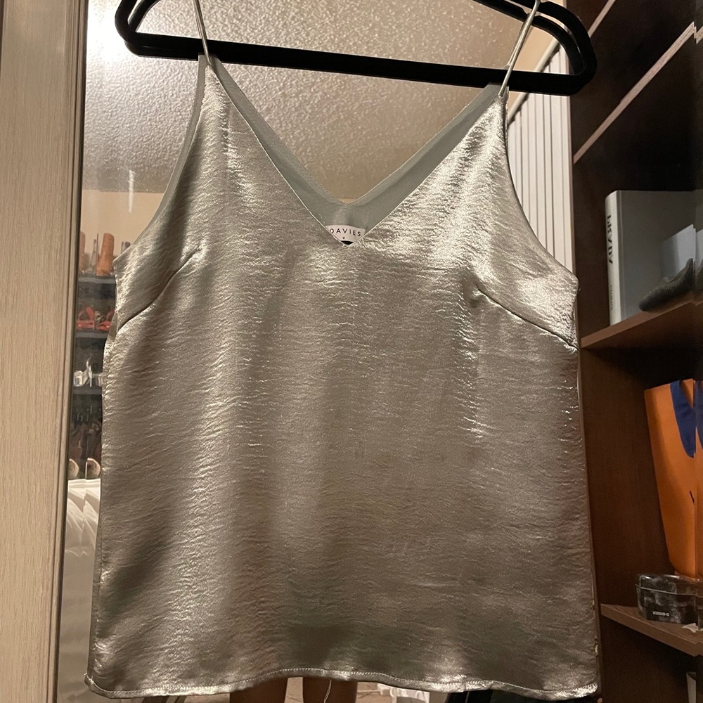 LOAVIES Metallic silver tank